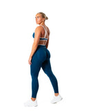 Hybrid Contrast Leggings - Blue