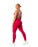 Hybrid Contrast Leggings - Berry