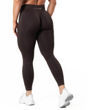 Aura Seamless Scrunch Leggings - Espresso Brown
