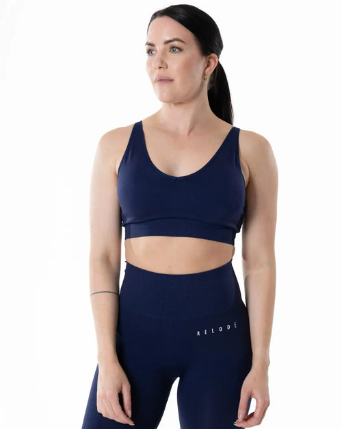 Slipstream Seamless Top - Marinblå