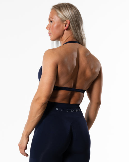 Prime Halterneck Top - Deep Blue