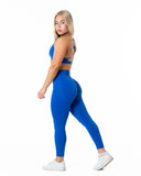 Aura Seamless Scrunch Leggings - Cobalt