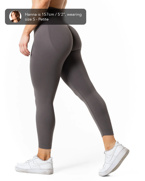Aura Seamless Scrunch Tights - Earth Grey