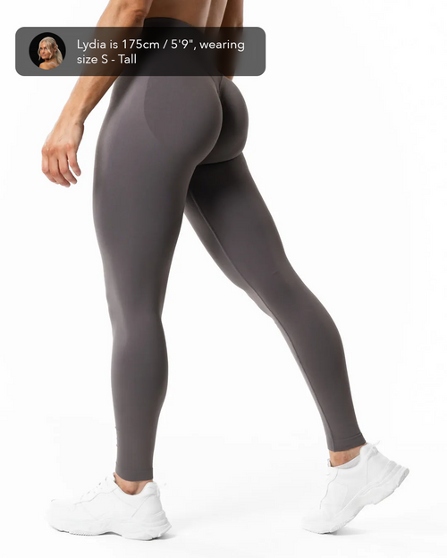 Aura Seamless Scrunch Tights - Earth Grey