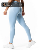 Aura Seamless Scrunch Leggings - Light Blue
