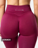 Hybrid Seamless Leggings - Red Plum