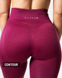 Hybrid Seamless Leggings - Red Plum