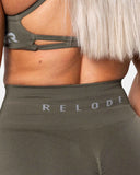 Prime Scrunch Leggings - Khaki Green
