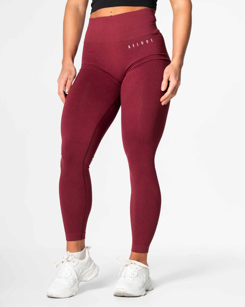 Slipstream Seamless Tights - Burgundy