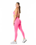 Aura Seamless Scrunch Leggings - Blush Pink