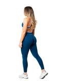 Hybrid Contrast Leggings - Blue