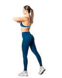 Hybrid Contrast Leggings - Blue