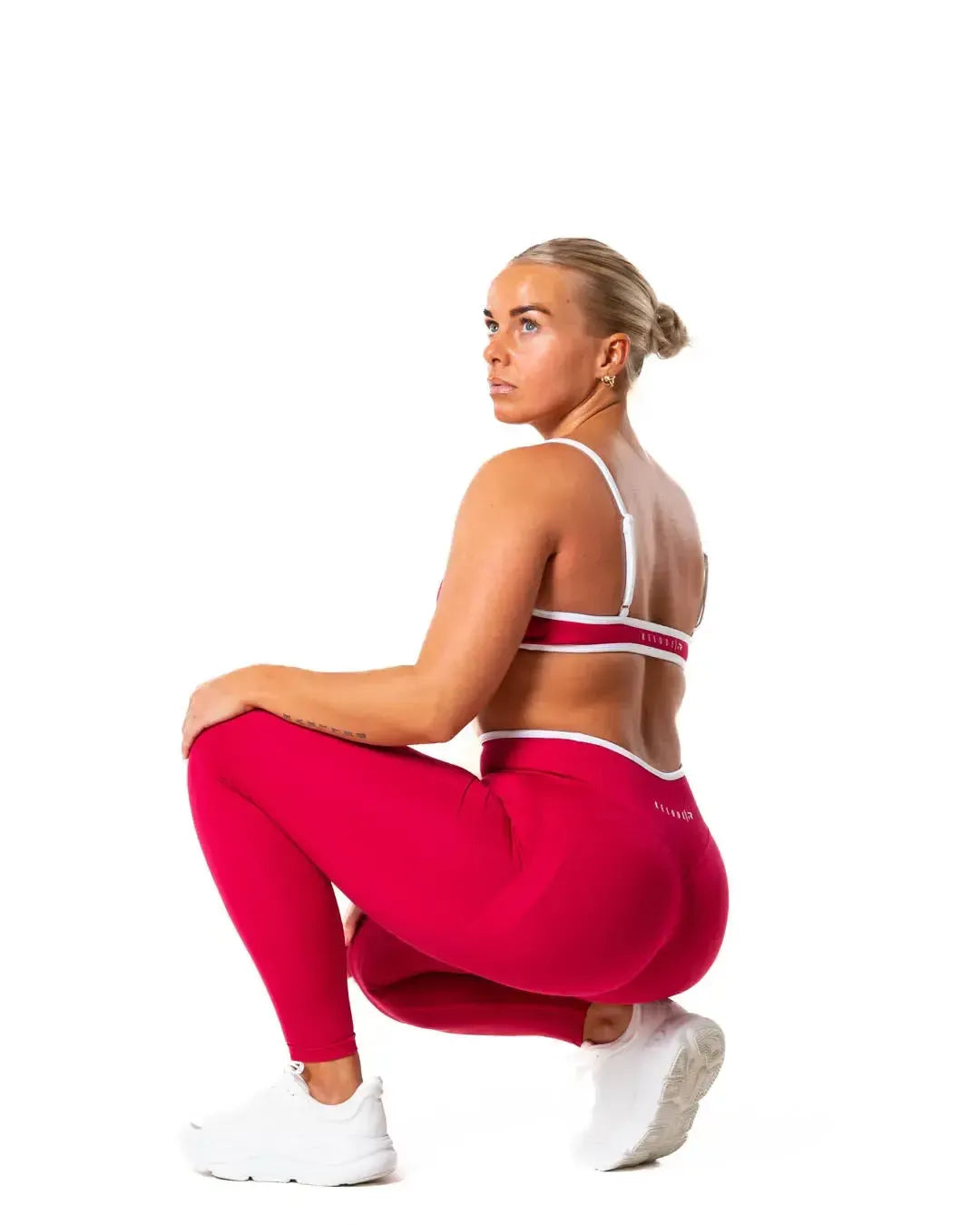 Hybrid Contrast Leggings - Berry