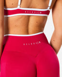 Hybrid Contrast Leggings - Berry