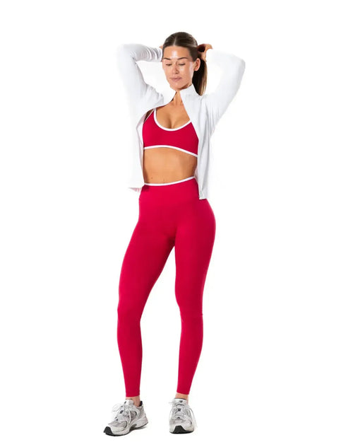 Hybrid Contrast leggings - Berry