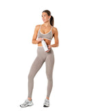 Hybrid Contrast Leggings - Dune