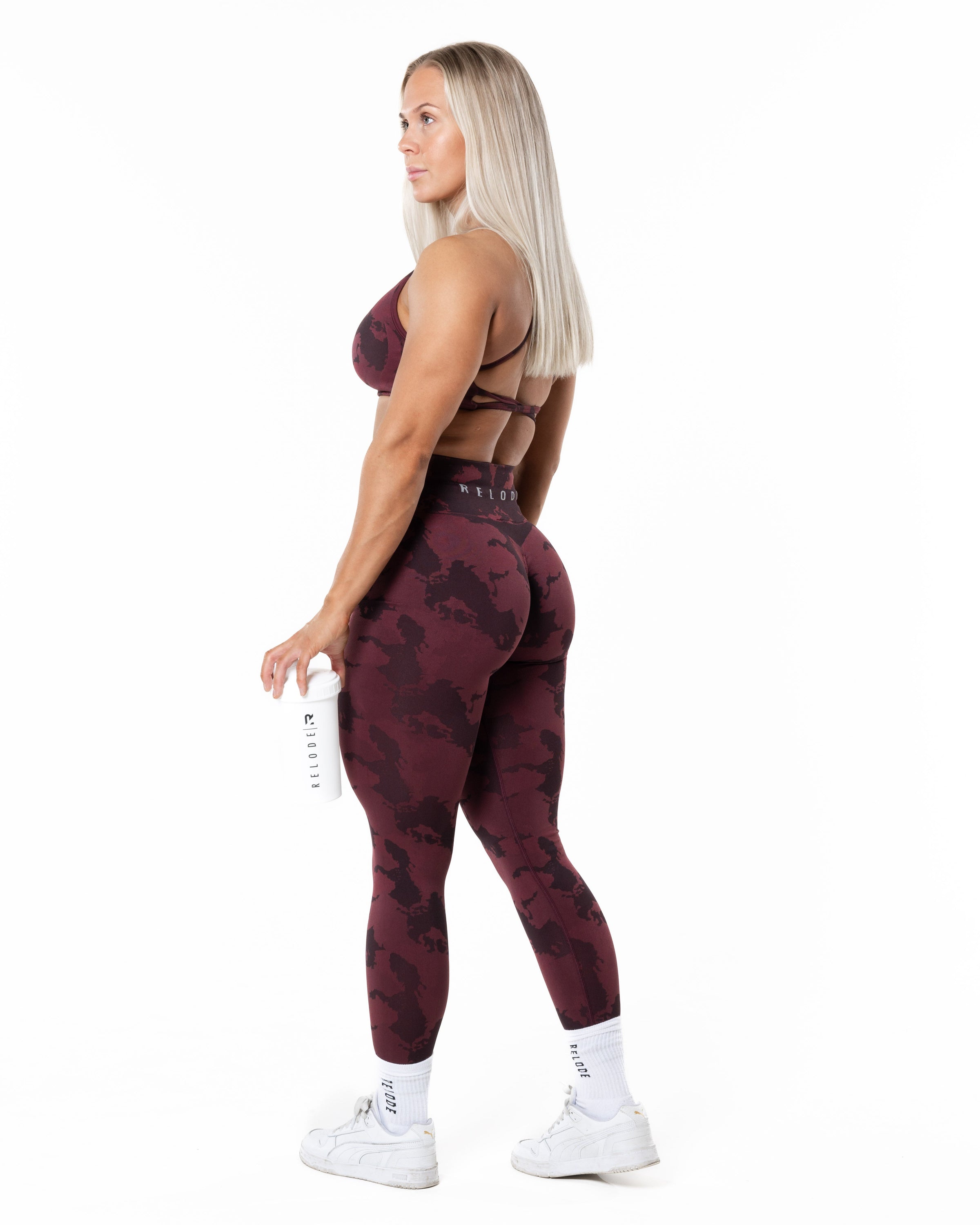 Prime Scrunch Camo Leggings - Red