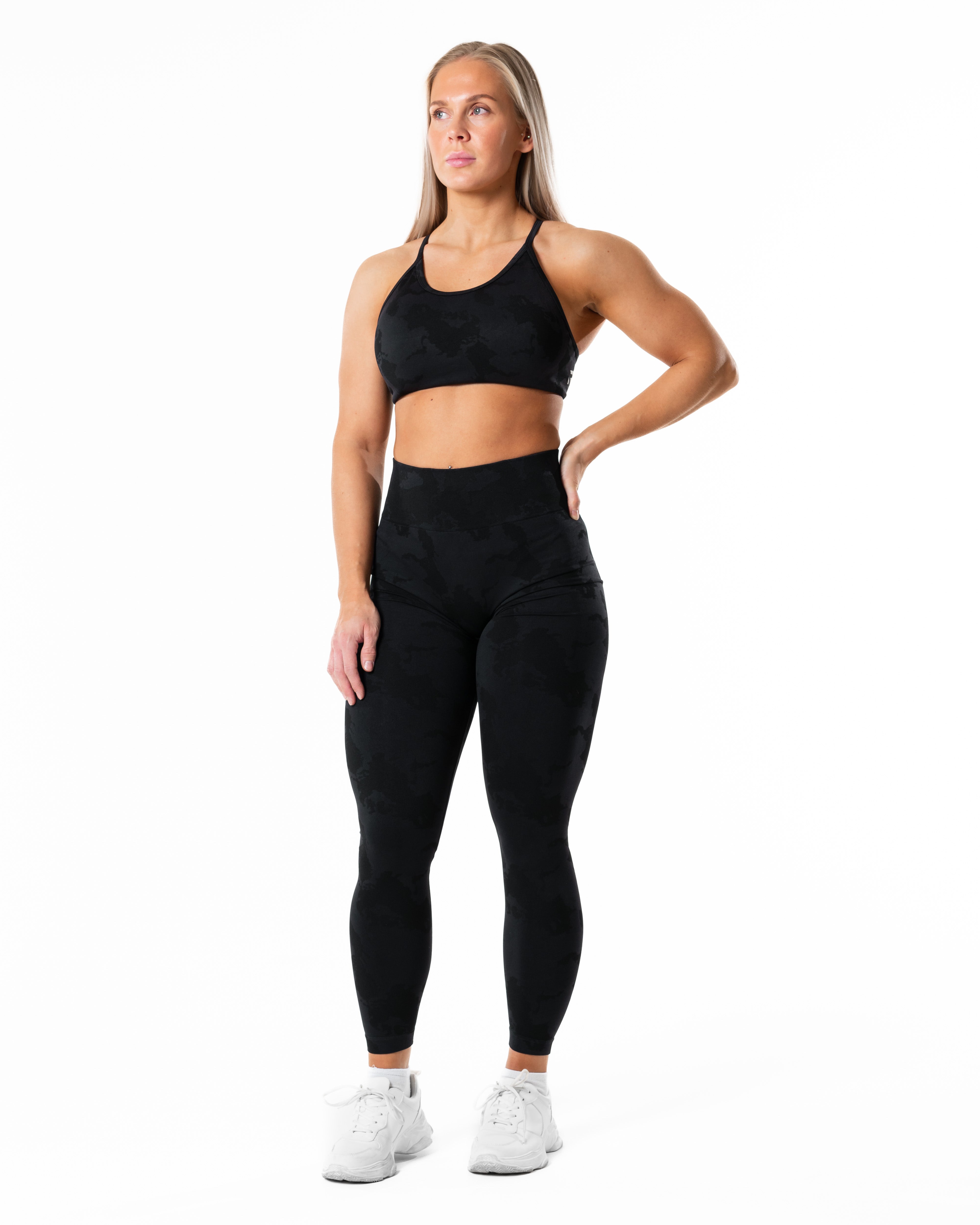 Prime Seamless Camo Top  - Svart