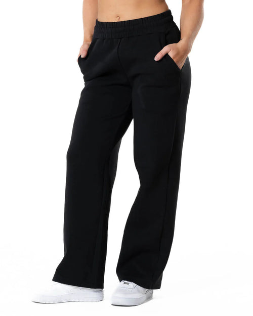 Clean Wide Sweatpants - Svart