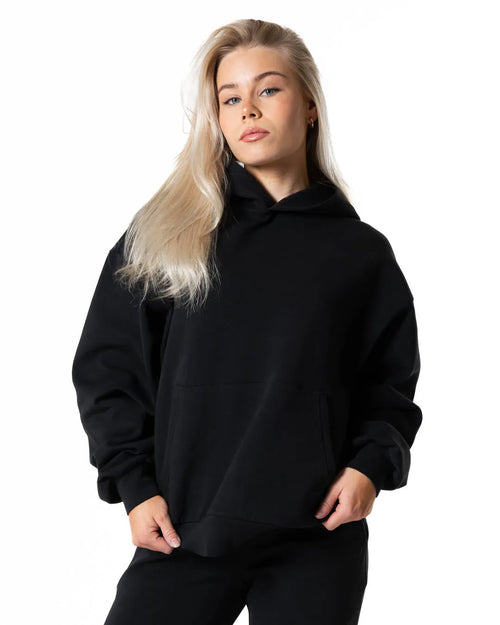 Clean Oversized Hoodie - Black