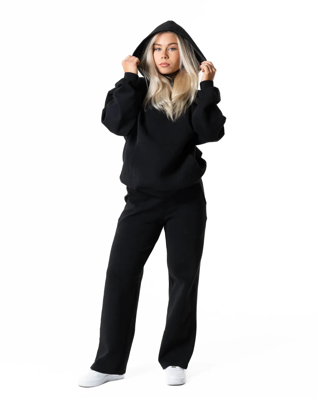 Clean Oversized Hoodie - Black
