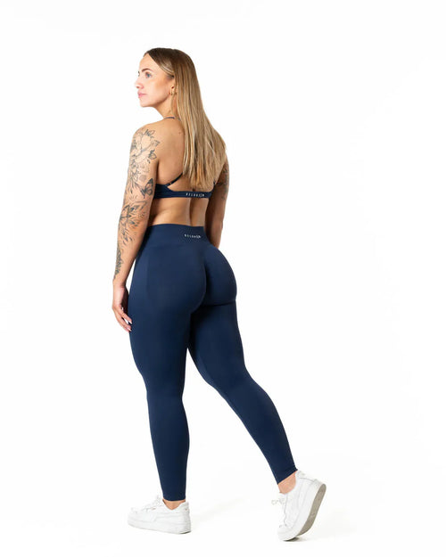 Aura Seamless Scrunch Leggings - Midnight Blue
