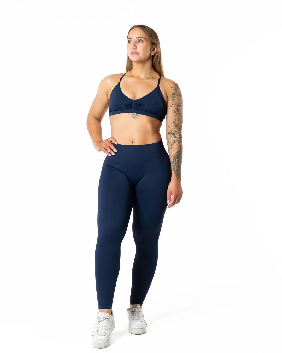 Aura Seamless Scrunch Leggings - Midnight Blue