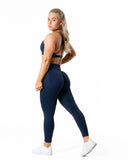Aura Seamless Scrunch Leggings - Midnight Blue