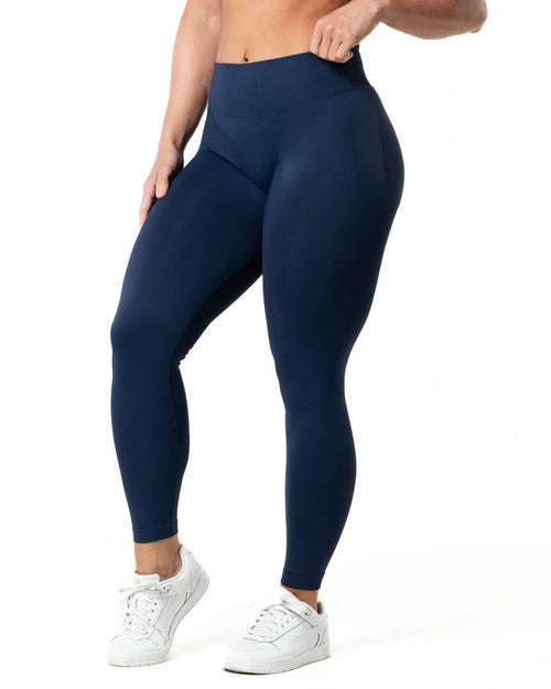 Aura Seamless Scrunch Leggings - Midnight Blue