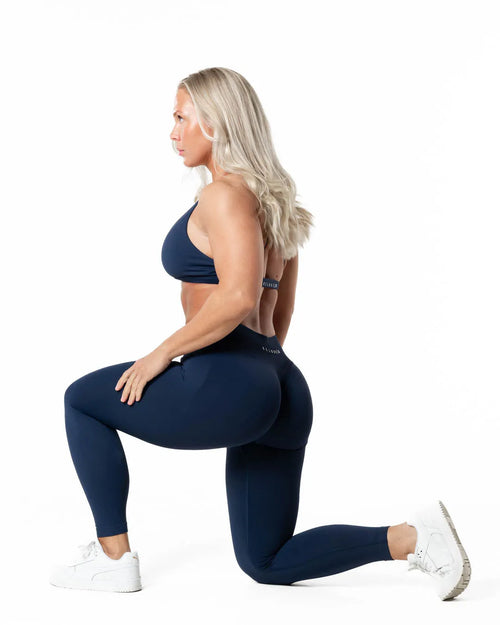 Aura Seamless Scrunch Leggings - Midnight Blue