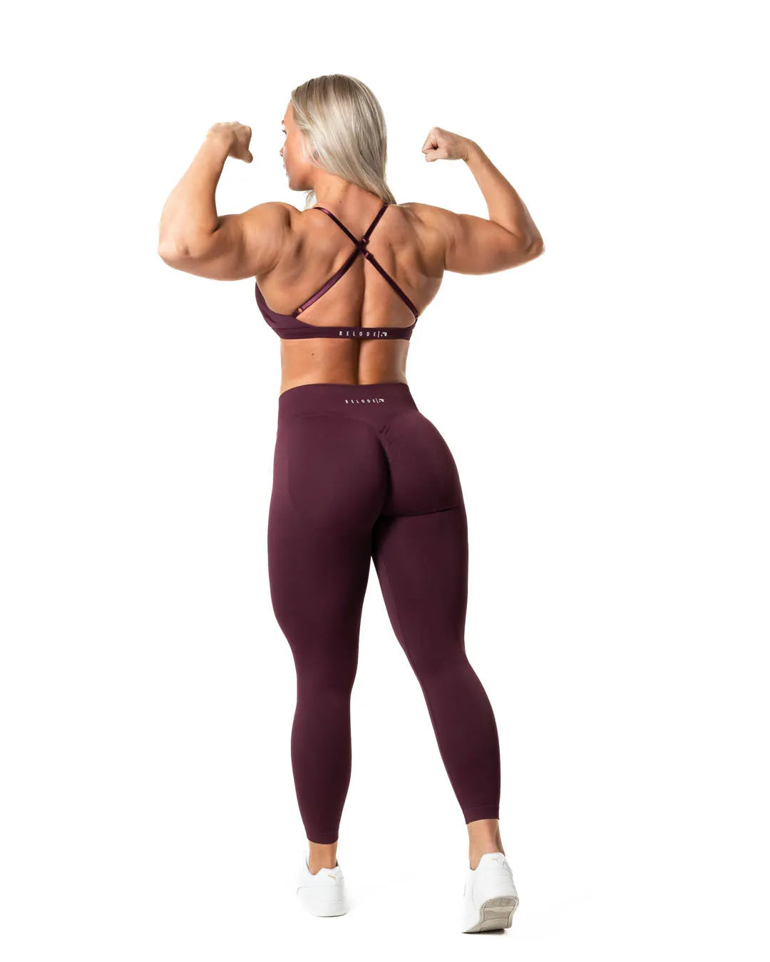 Aura Seamless Scrunch Leggings - Fig Red