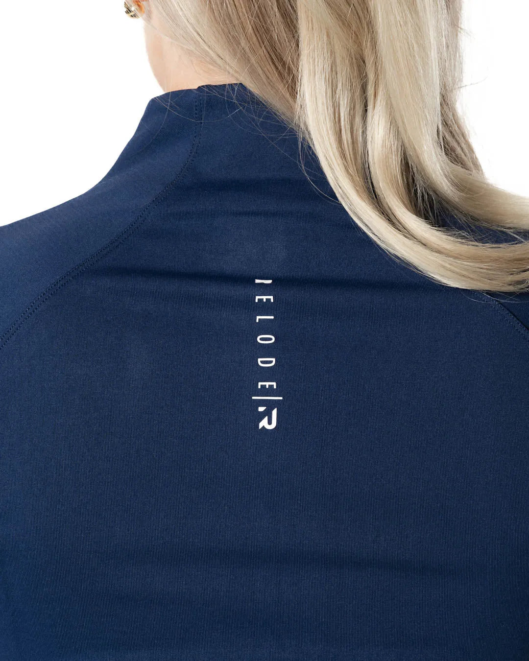 Aura Seamless Zip Longsleeve - Midnight Blue