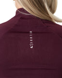 Aura Seamless Zip Longsleeve - Fig Red