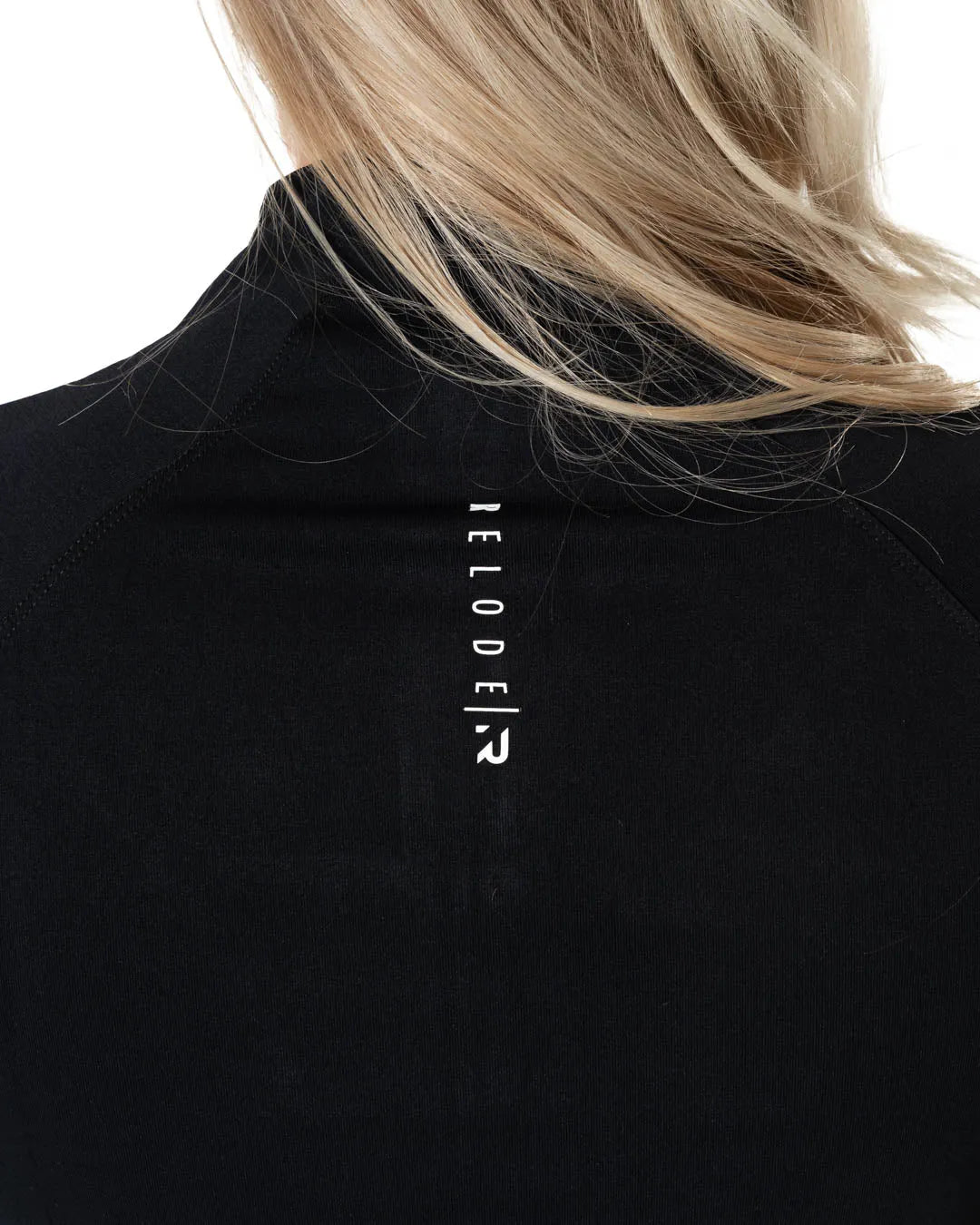 Aura Seamless Zip Longsleeve - Black