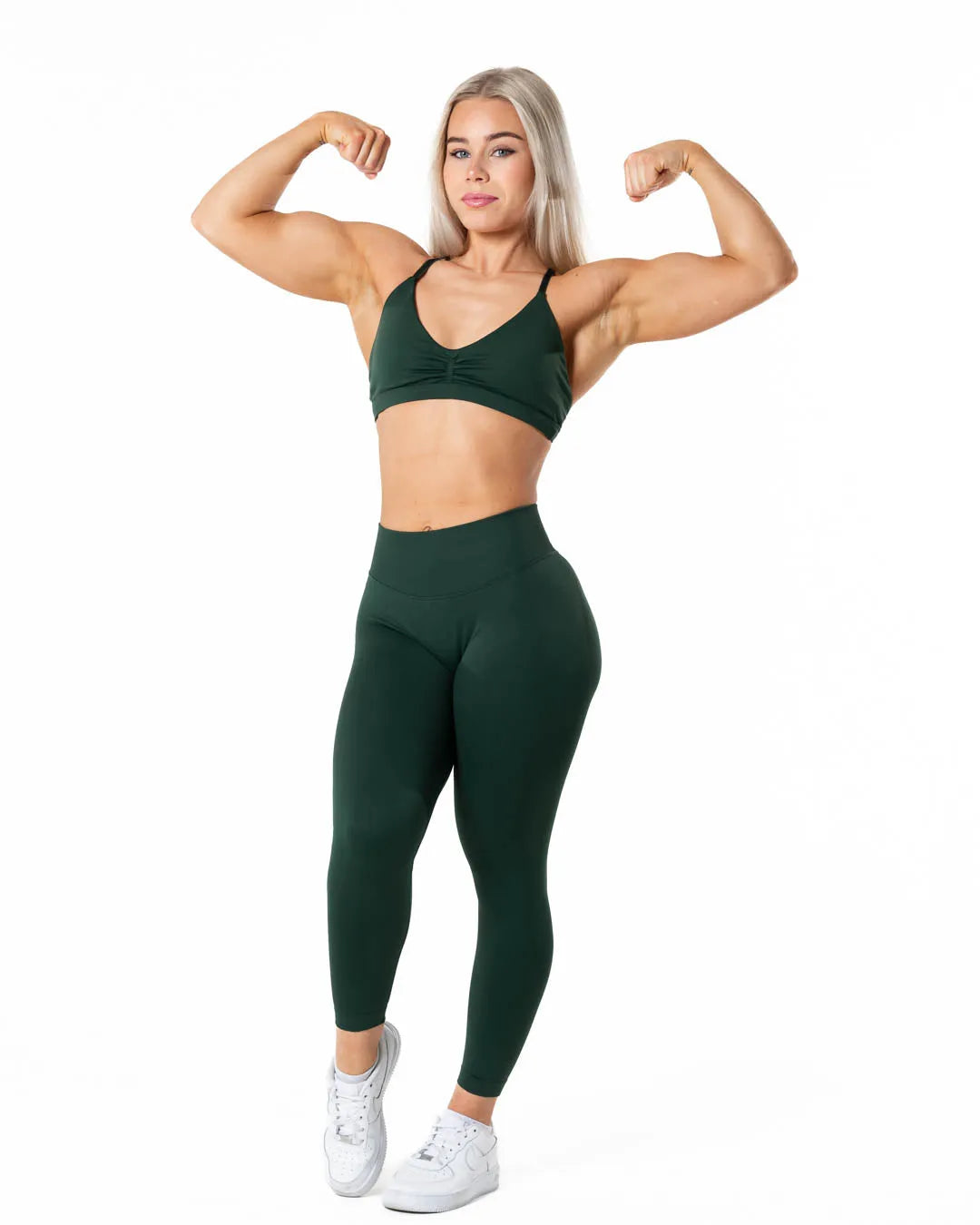 Aura Seamless Sports Bra - Pine Green