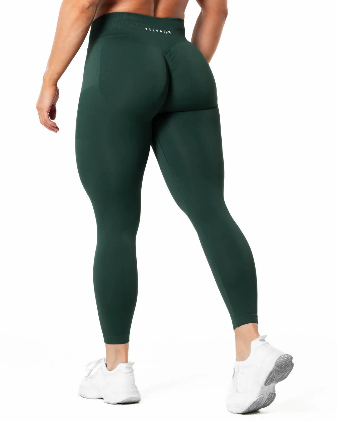 Aura Seamless Scrunch Leggings - Dark green
