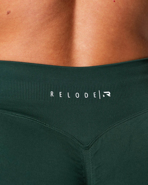 Aura Seamless Scrunch Leggings - Dark green