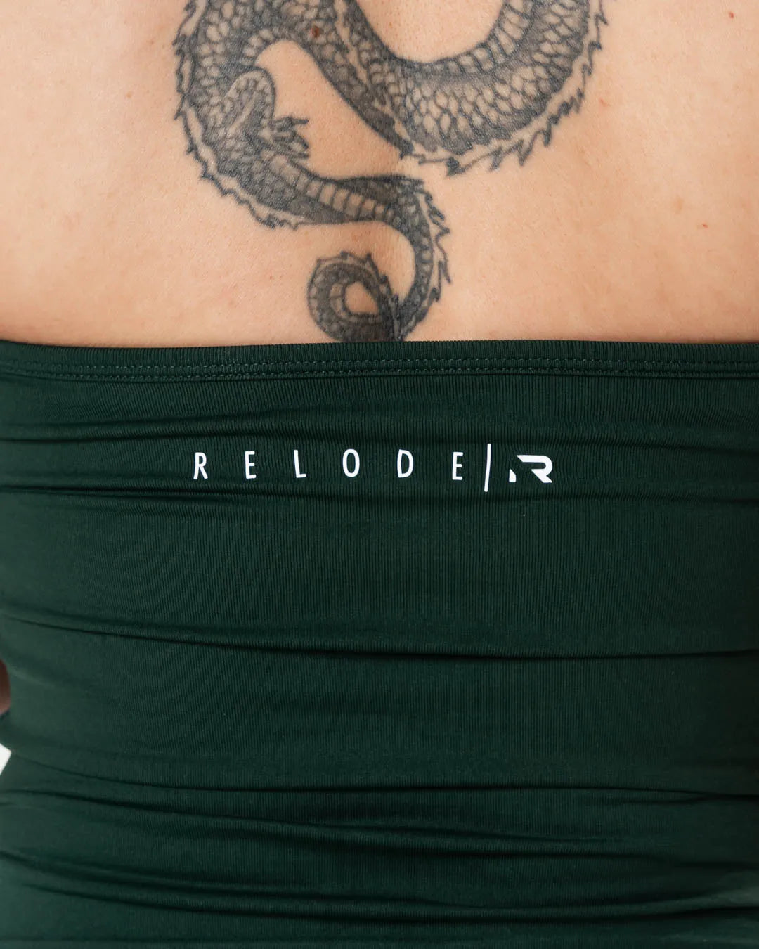 Aura Seamless Halterneck Top - Dark green