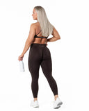 Aura Seamless Scrunch Leggings - Espresso Brown