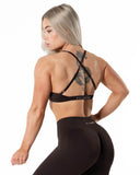 Aura Seamless Sports Bra - Espresso Brown