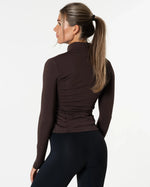 Clean Zip Longsleeve - Brown
