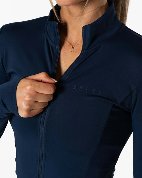 Clean Zip Longsleeve - Dark Blue