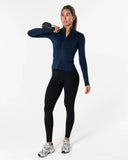 Clean Zip Longsleeve - Dark Blue