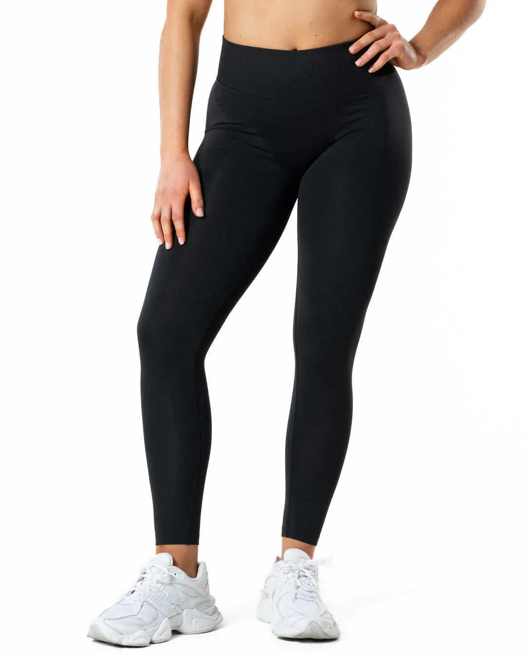 Hybrid Seamless Leggings - Jet Black