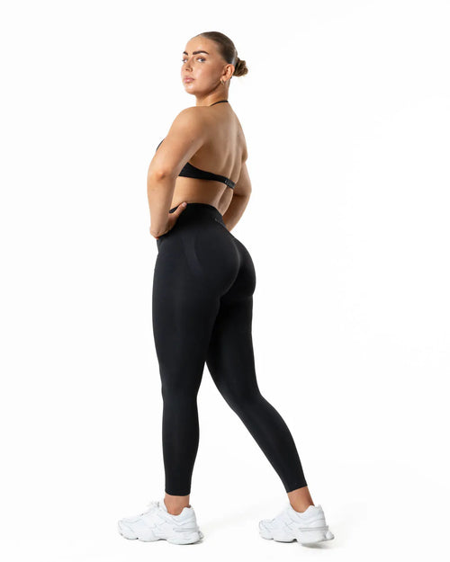 Hybrid Seamless Leggings - Jet Black
