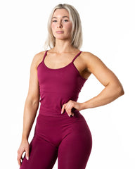 Hybrid Seamless Tank Top - Red Plum