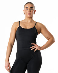 Hybrid Seamless Tank Top - Jet Black