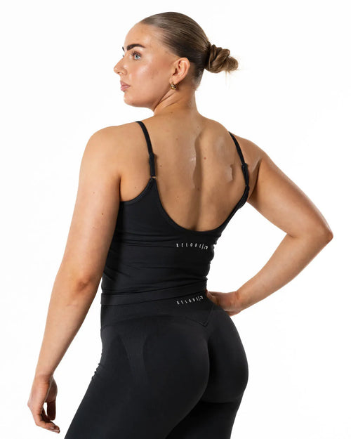 Hybrid Seamless Tank Top - Jet Black