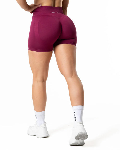 Hybrid Seamless Shorts · Red Plum
