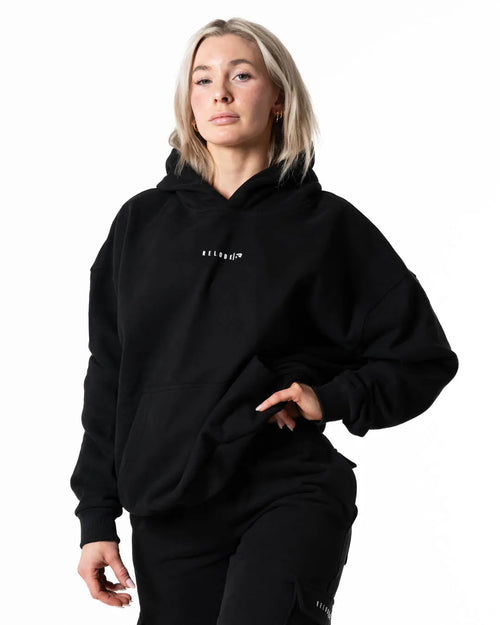 Hybrid Oversized Hoodie - Black